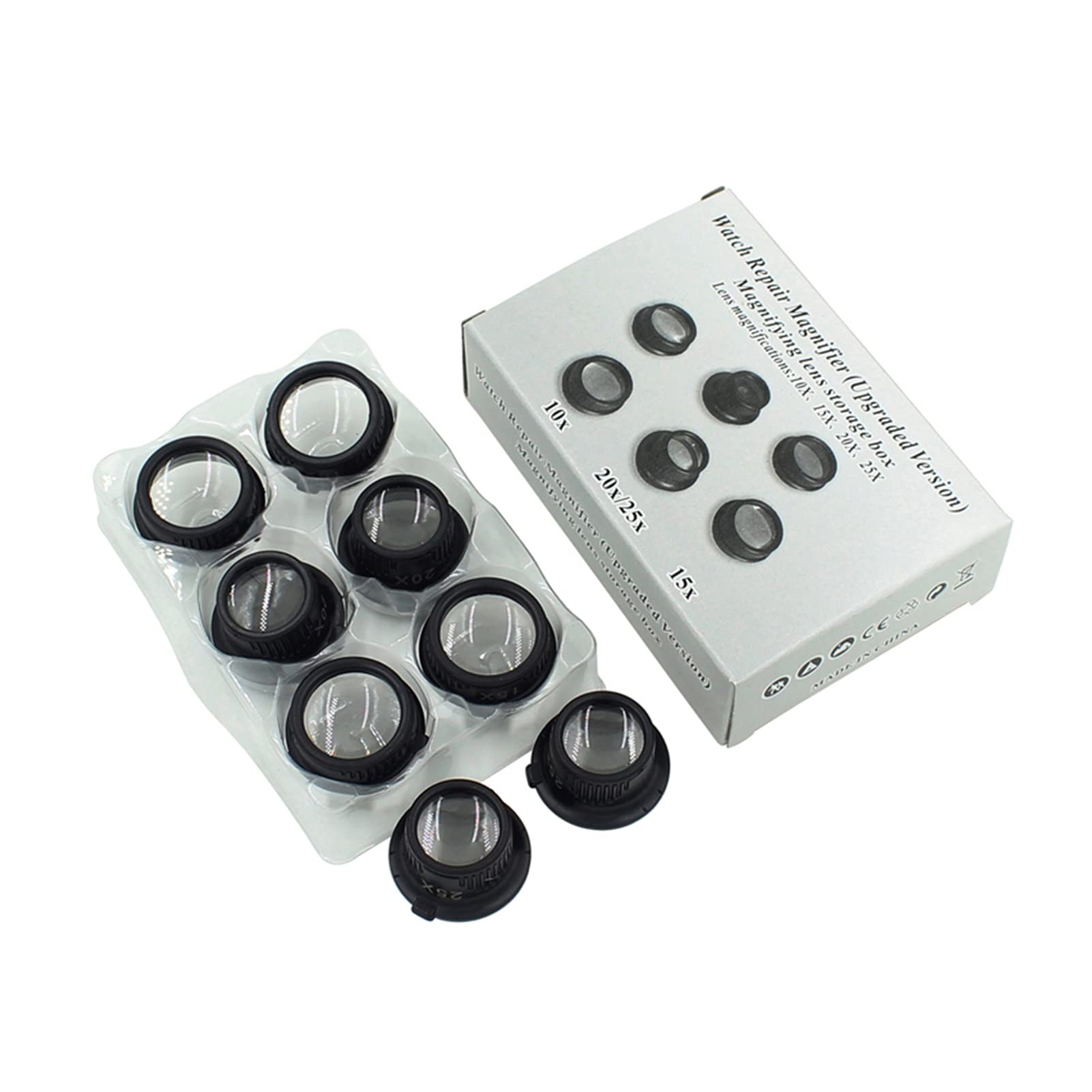 Gafas con Lupa para La Cabeza, Lupa De Diadema con Luz, Lupa De 10X, 15X, 20X, 25X, Lente De Doble Ojo para Relojería, Joyería, Lentes Ópticas Y Lupa De Vidrio.