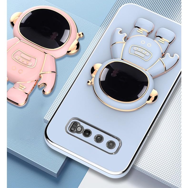Image of for Samsung Galaxy S10 Case Cute 3D Astronaut Stand Design Camera Protection Shockproof Soft Back Cover (for Samsung Galaxy S10, Blue)