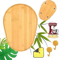 Handmade Bamboo Stand Mixer Mobility Tray - Waterproof Anti-Slip Slider Protects Countertops Fits Tilt-Head Mixers 15.2x10.8"