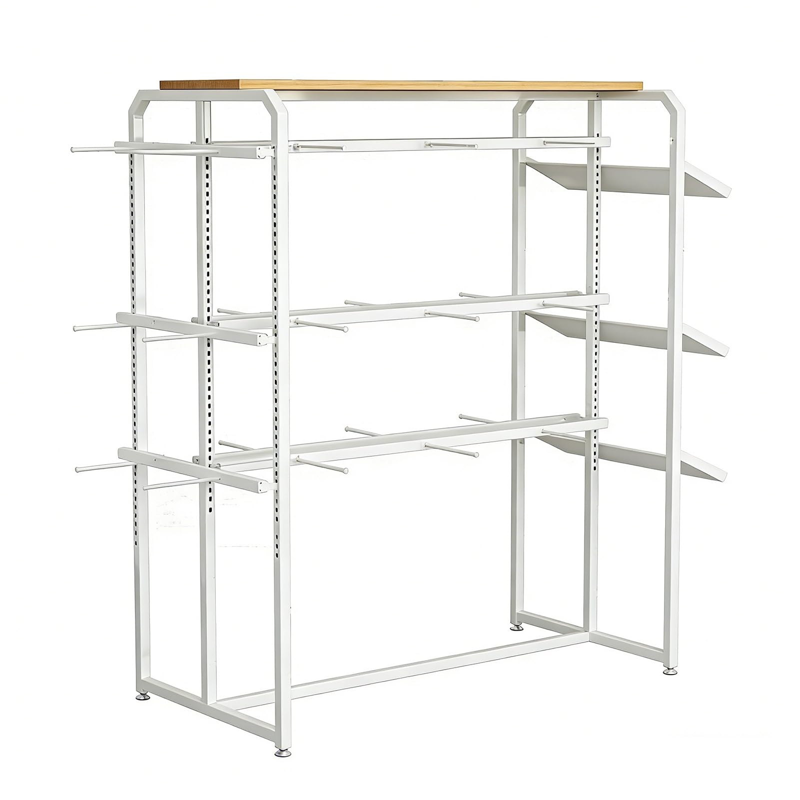 JYBNBBE Underwear Display Stand, Lingerie Shelves, Clothing Garment Rack with Shelf for Retail Store,White-c-100x45x135cm