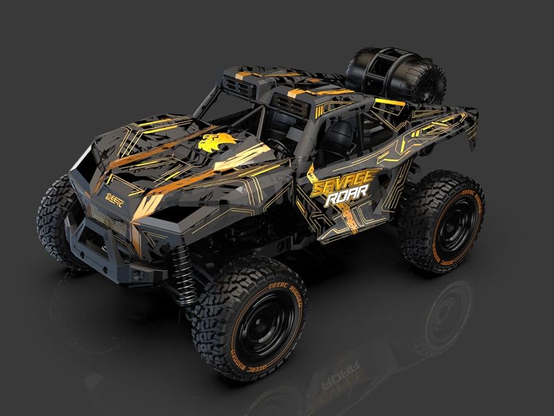 DEERC 1:14 40km/h Távirányított Terepjáró 4x4 LED Fénnyel, Gyors RC Autó Fiúknak