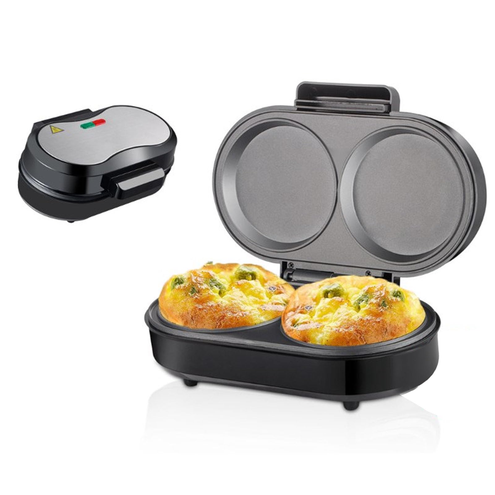 Elektrischer Pfannkuchen-Maker 850 W Doppelter Mini-Burger-Grill Omelett-Maker 220V