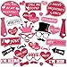 34 Pcs, Large - Valentine Days Photo Booth Props -Valentines Day Decorations - Valentine Props - Valentine Decorations - Wedding Decorations Props