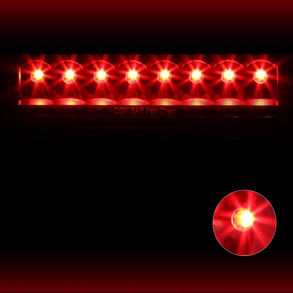 PM PERFORMOTOR Full LED 3rd Third Brake Light High Mount Stop Light Compatible with Tacoma 95-21,Clear Lens