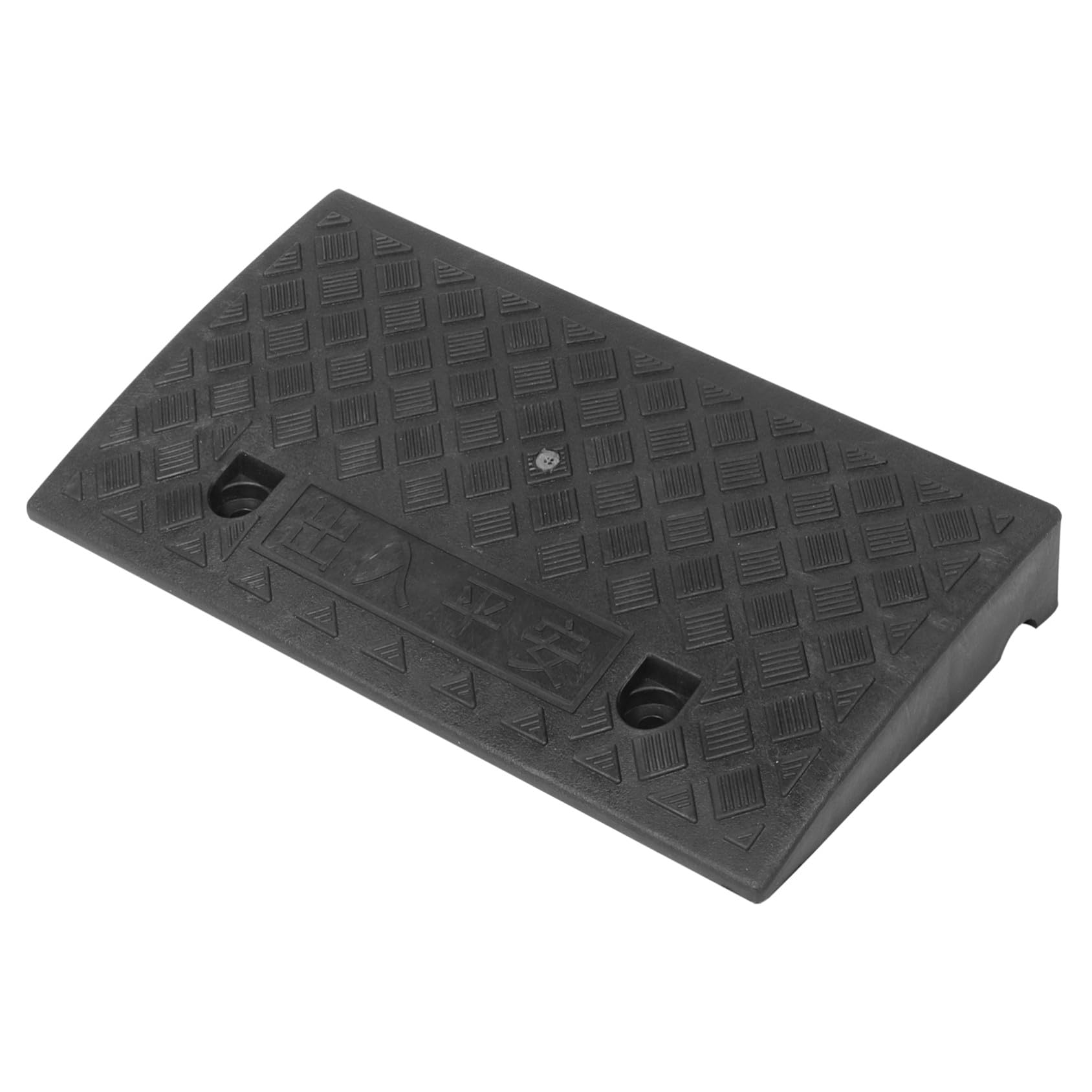 Happyyami Rampa Portatile in Plastica e Gomma Nera Antiscivolo Resistente alla Deformazione come Tappetino per Soglia Casa o Rampa per Gradino Disabili Facile da Usare