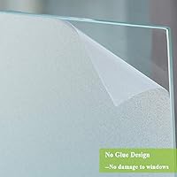 Vista 17 de Película de privacidad esmerilada blanca para ventana, sin pegamento, película de vidrio para puerta, tintado de vidrieras, adherencia estática