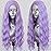 ELESTY Loose Wavy Long Light Purple Lace Front Wig For Women Natural Hairline 13 * 4 Synthetic Lace Front Wig Free Part Long Glueless Lace Wig Cosplay Rumi Wigs