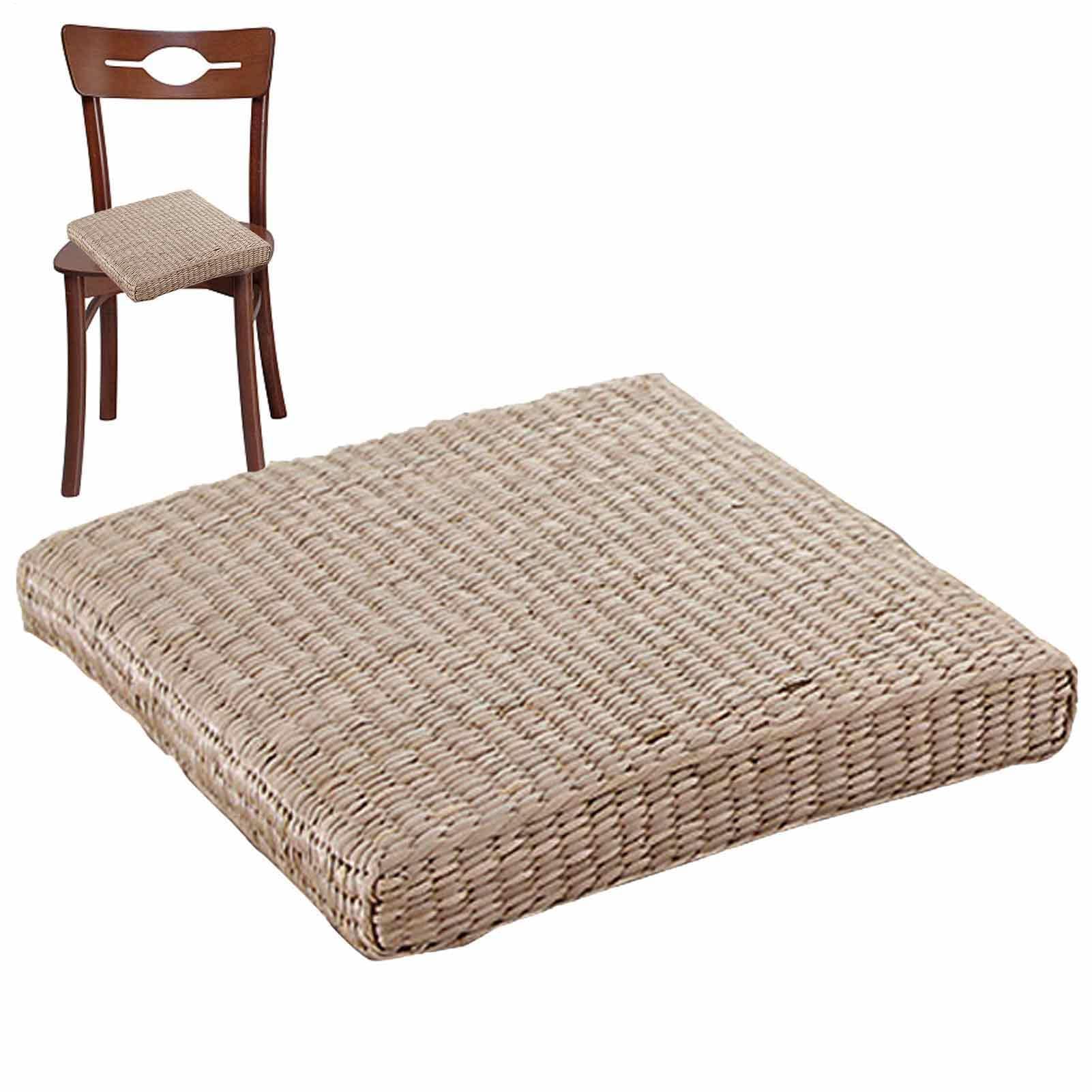 Generisch Cuscino in paglia, classico tappetino tatami in rattan | realizzato a mano, tappetino da yoga in paglia intrecciata, cuscino per giardino, soggiorno, decorazione della casa