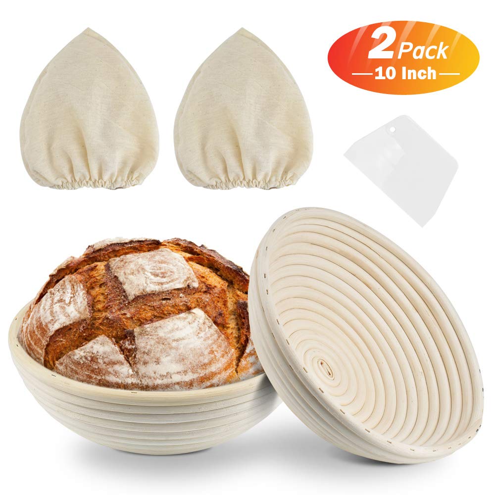 Buy KATUMO 10 Inch Bread Proofing Basket, 2 Pack Round Bread Proofing