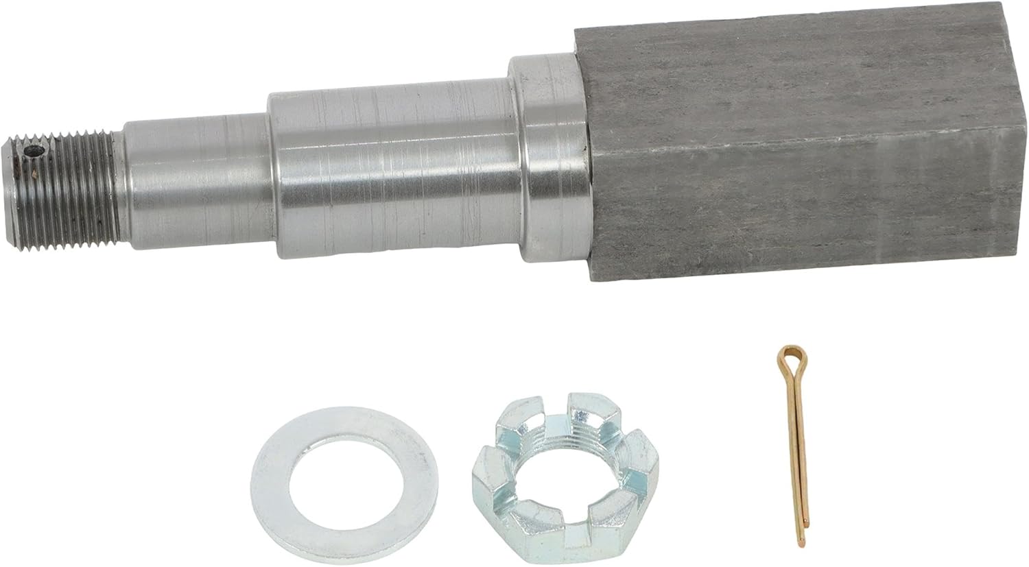 Trailer Square #84 Spindle 8.25 Inch Length with Fastening Accessories for 1-3/8 Inch to 1-1/16 Inch I.D Bearings