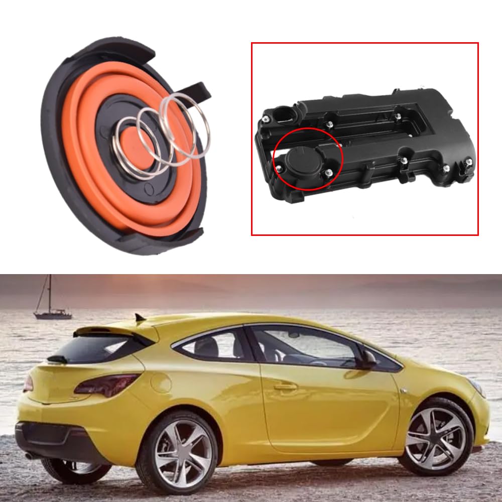 Riloer Kit di riparazione coperchio valvola PCV, kit di riparazione membrana PCV, tappo valvola PCV, membrana coperchio valvola PCV compatibile con Opel Adam Hatchback, 55573746