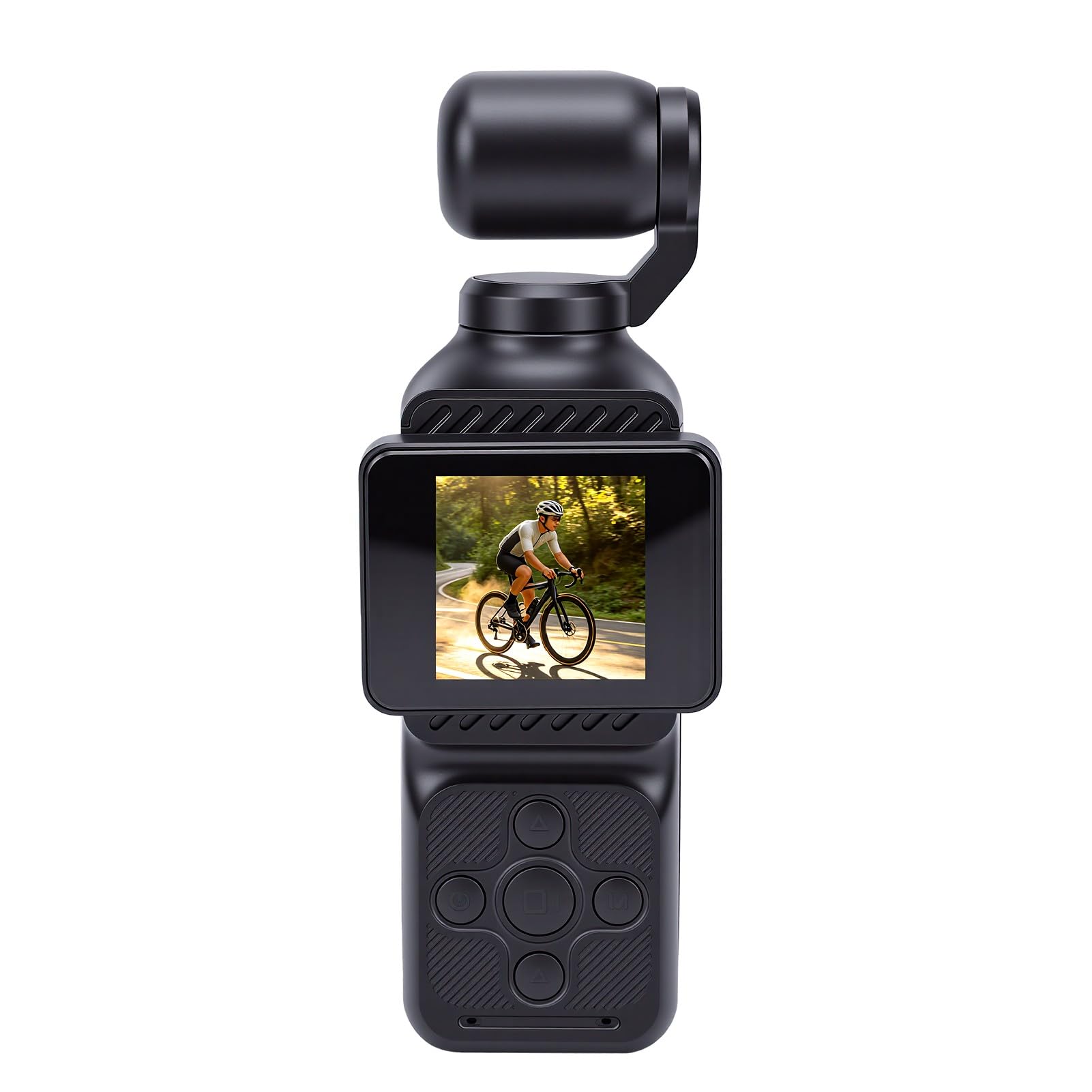 Sxhlseller Videocamera Portatile POV con Obiettivo Ruotabile 2K | Videoregistratore Portatile, Stabilizzazione Elettronica, Registrazione di Vlog di Viaggio, Action Cam