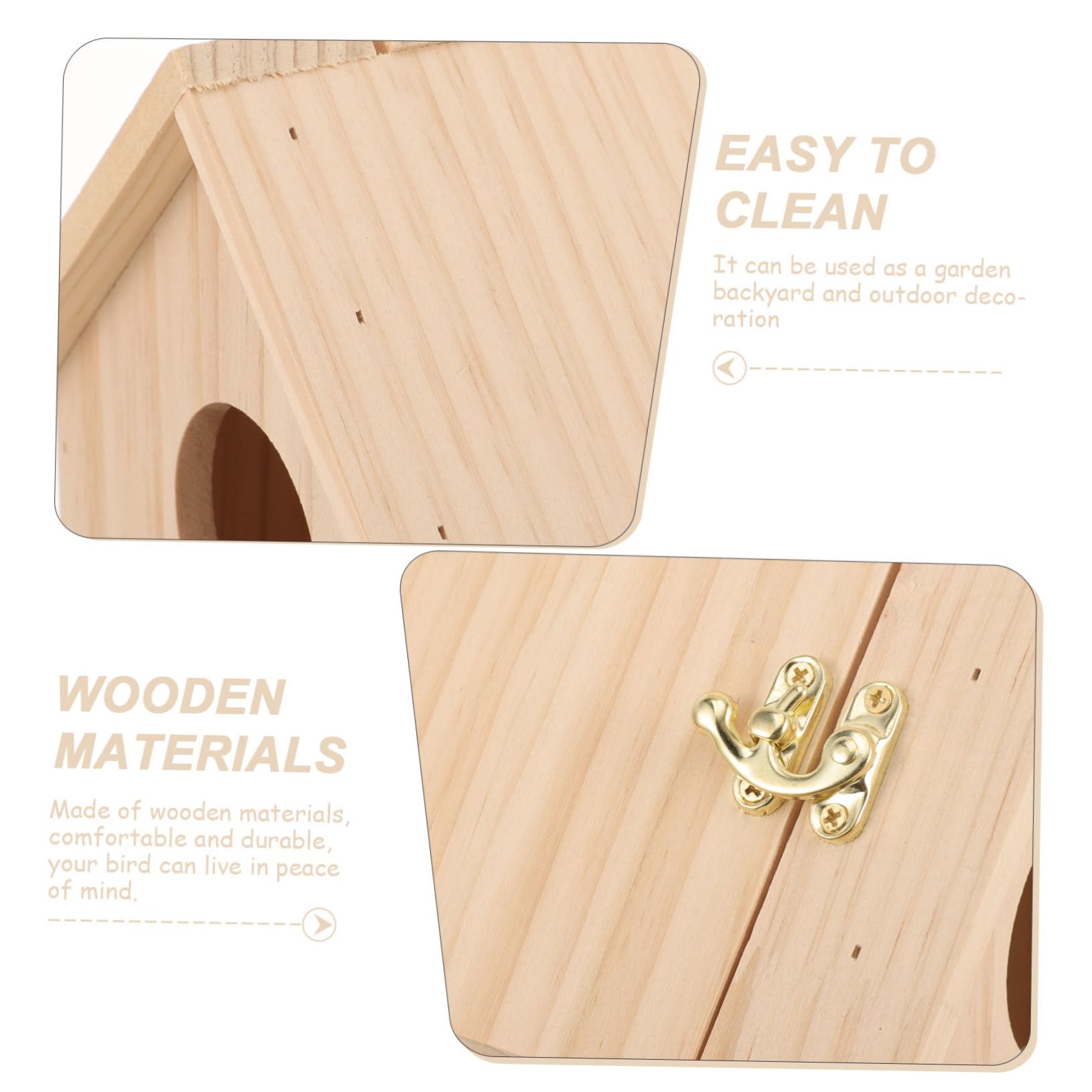Angoily Caja Terrario De Aves Nido De Pájaro De Madera Criadero De Madera Casa De Pájaros De Madera Juguetes De Aves para Periquitos Pájaro Loro Colgante G5