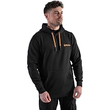 Korda Guru Lightweight Hoodie Black, Draw Cord Adjustable Hood, Moisture-Wicking, Stretch Fabric, Elasticated Cuffs, Inner Phone Pocket, Front Pouch, 60% Cotton, 40% Polyester.