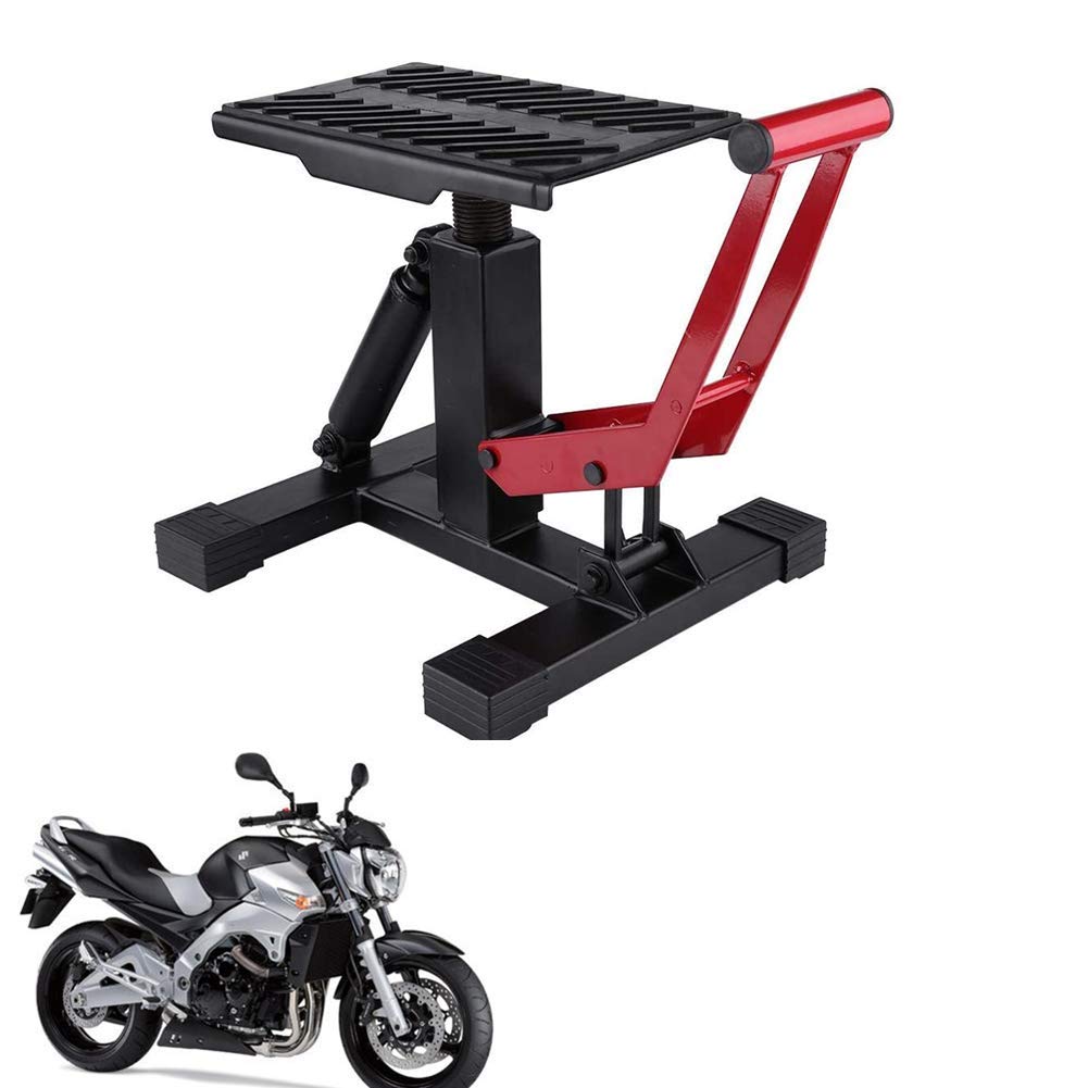 Motorcycle Lift, Adjustable Lift Lift Stand Repairing Table Max Load 330 lbs for Adventure Touring Motorcycle Street Bike