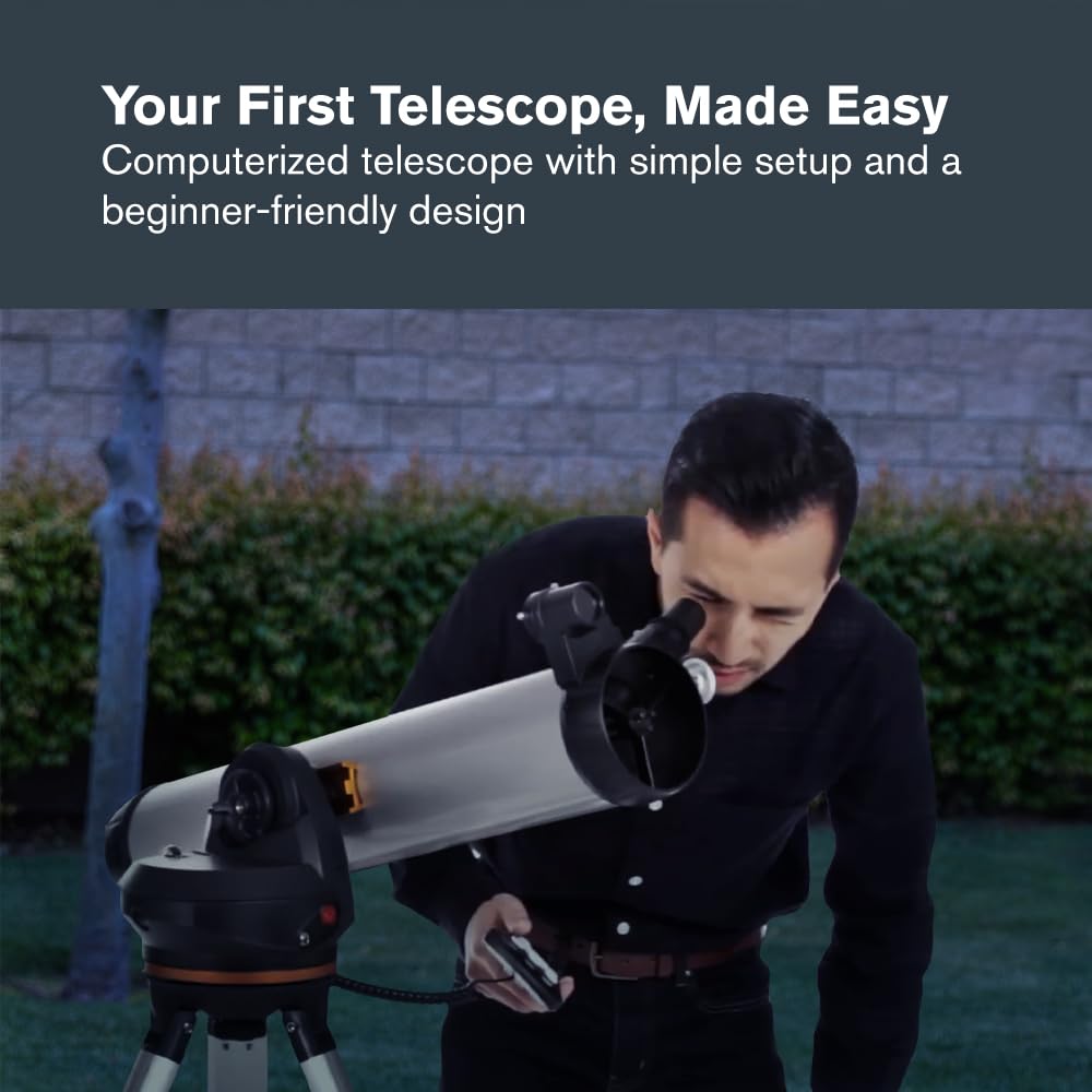 Celestron 31150 LCM 114 Telescopio riflettore newtoniano computerizzato, Argento