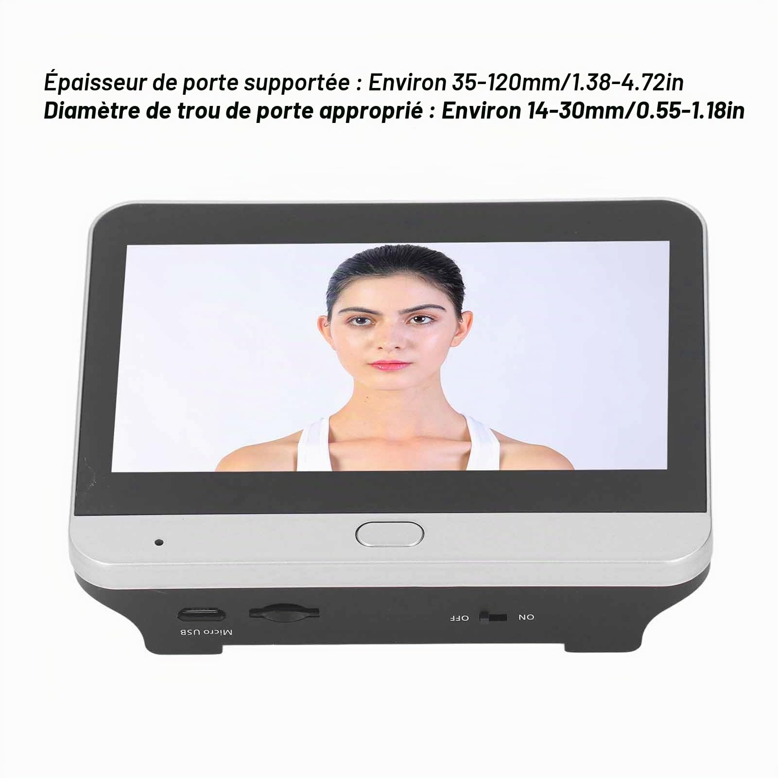BuyWeek Caméra Judas Sans Fil, 1080P Caméra Judas de Porte à Vision à 120 Degrés Interphone à Vision Nocturne Visionneuse de Porte Numérique avec Moniteur Couleur de 4,3 Pouces