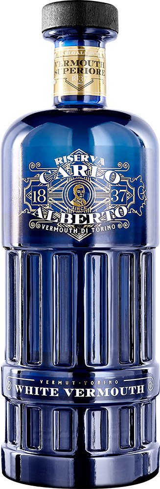 Carlo Alberto Riserva, Vermouth Bianco Superiore, 750ml, Note Fruttate e Floreali, 27 Erbe e Spezie Selezionate, Vermouth di Torino Realizzato Seguendo la Tradizione, Idea Regalo, Aperitivo, 18% Vol.