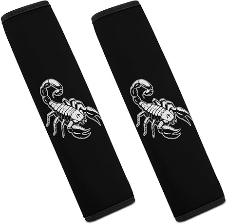 FunnyStar Poison Scorpion Car Seat Belt Covers Shoulder Strap Covers Car Seat Belt Pads Cover Seatbelt Protector for Car Or Bag