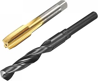 uxcell Metric Tap M16 x 1.5mm Pitch H2 Right Hand Thread, 14.5mm Drill Bit HSS 9341 Black Oxide with 1/2 Inch Straight Reduced Shank