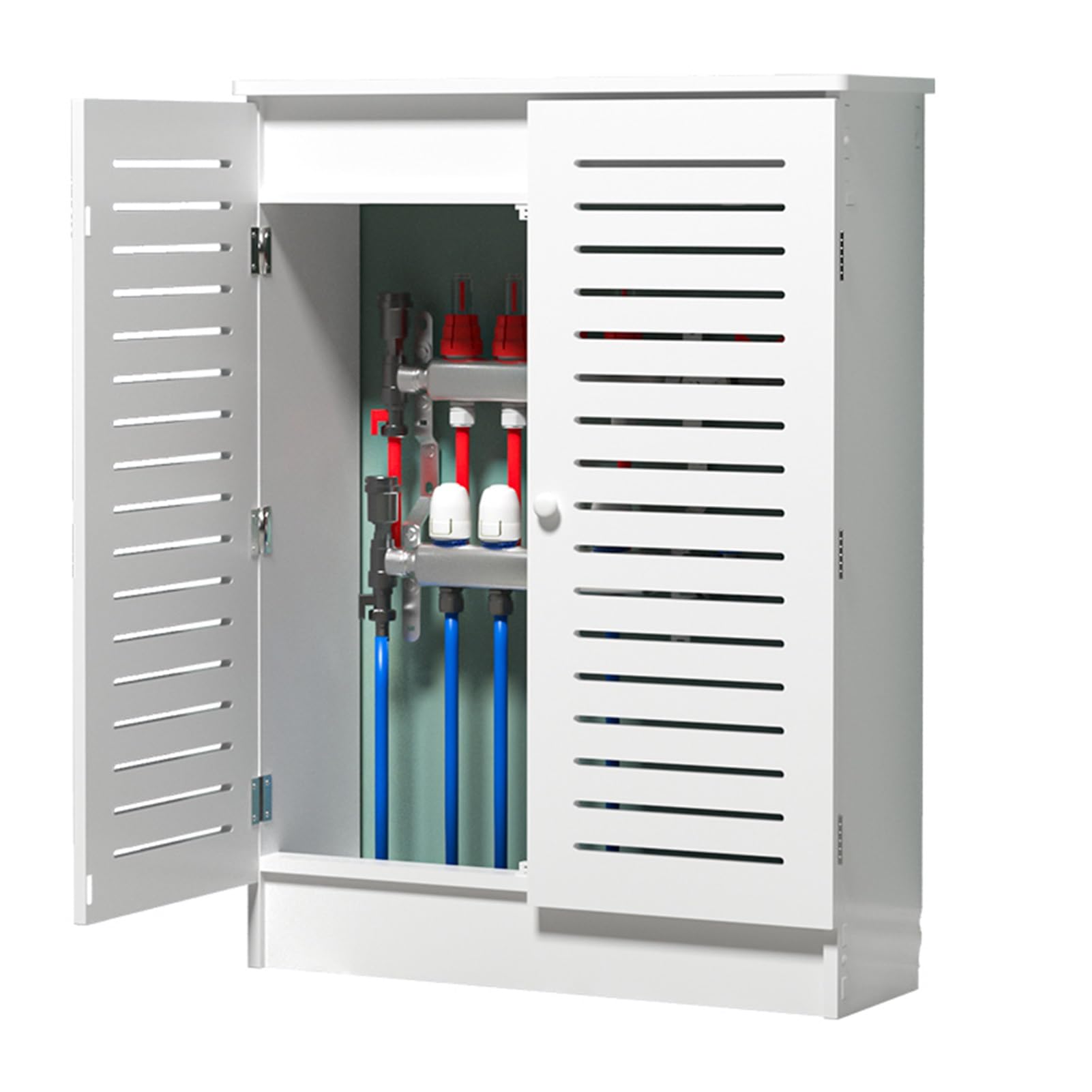 Cubreradiador blanco oculta radiadores antiguos con repisa elegante