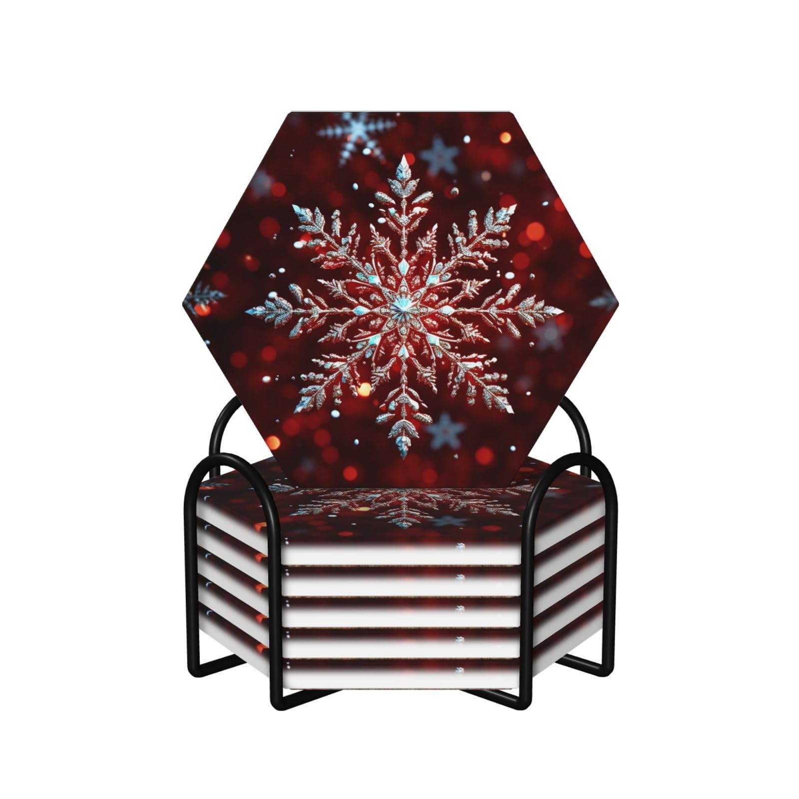 Dessous de verre de Noël en céramique pour illuminer votre table de fête conviviale