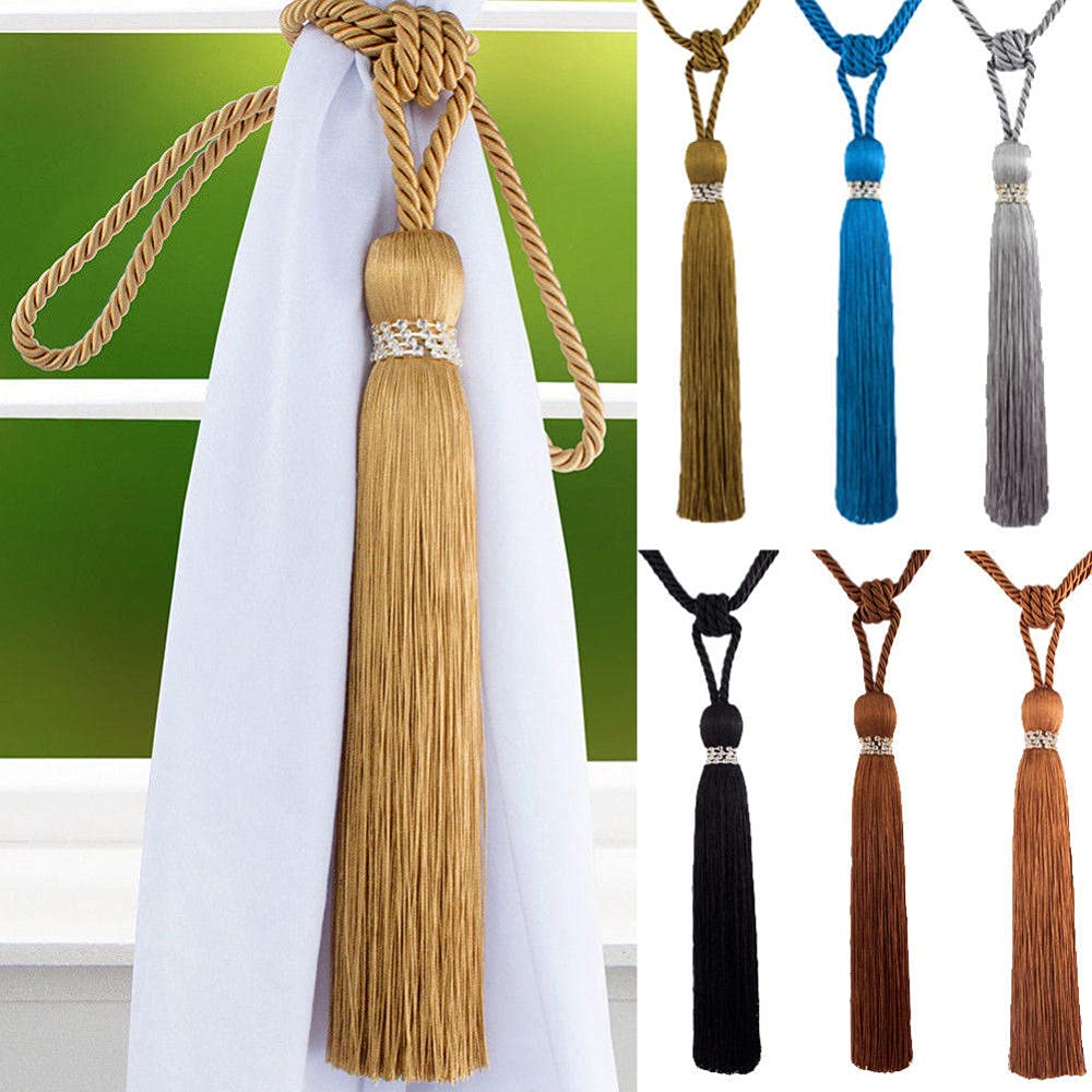 Podkładki pod zasłony Zawieszki do zasłon, sznurki do zasłon, ozdobne zapięcia do zasłon, akcesoria do zasłon okiennych B, 4 szt.(6 Pcs)