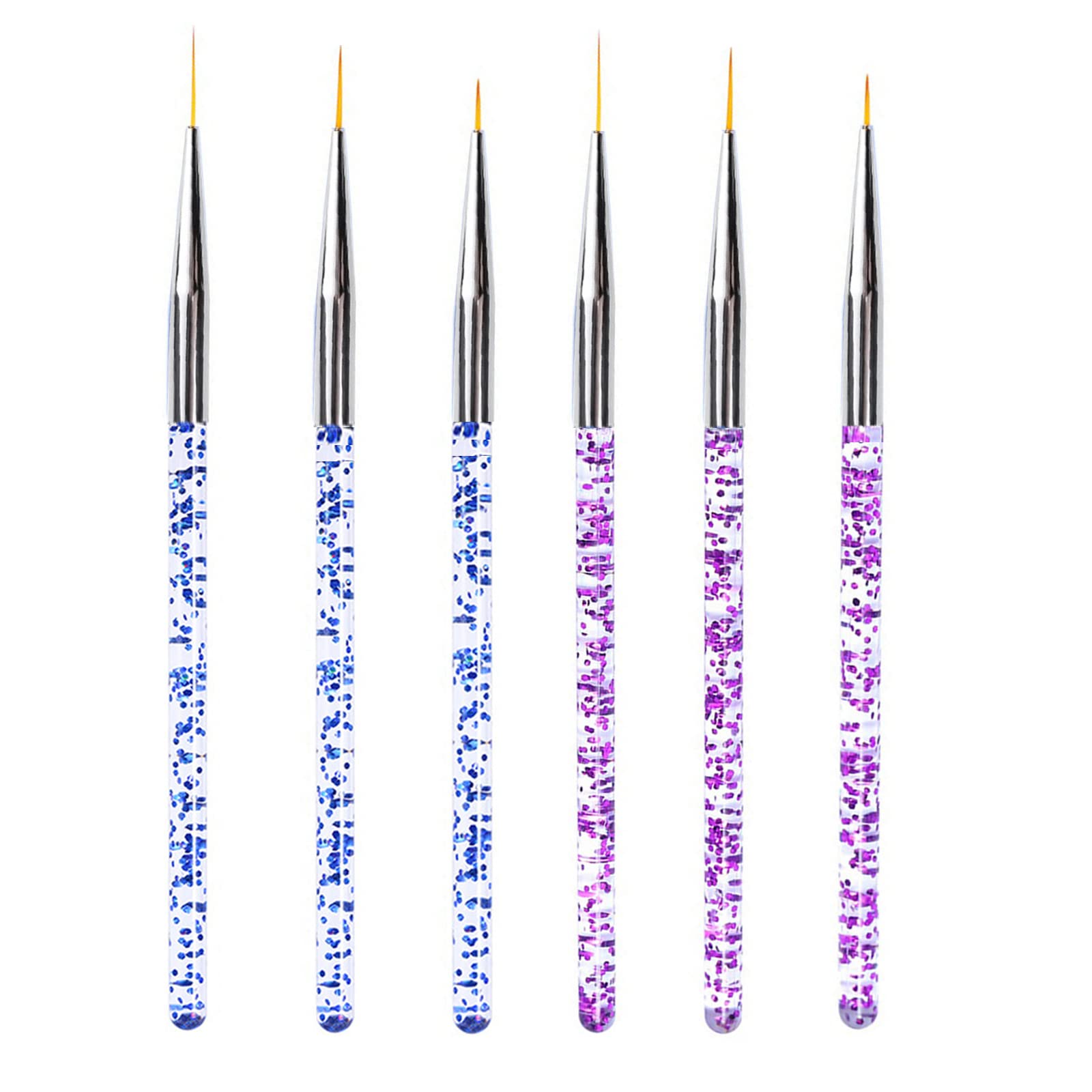 NALCY Nagel Art Pinsel Set - 12 Stück, 3 Verschiedene Größen, Für Acryl- & Gel-Nägel