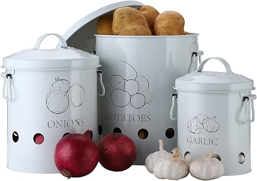 Amazon G A Homefavor アンティーククリームヴィンテージポテトオニオンキッチンストレージキャニスタージャーポットコンテナ 2パックセット ジャガイモ 玉ねぎ容器 空気注入缶収納穴と金属蓋付き 3packs ホワイト Kt8 Usa G A Homefavor 保存容器 キャニスター 通販 Amazon G A Homefavor アンティーククリームヴィンテージポテトオニオンキッチンストレージキャニスタージャーポットコンテナ 2パックセット ジャガイモ 玉ねぎ容器 空気注入缶収納穴と金属蓋付き 3packs ホワイト Kt8 Usa G A Homefavor 保存容器 キャニスター 通販