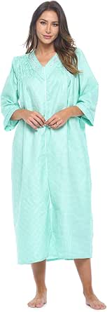 Casual Nights Women's Zip Up Front Long Fleece Robe Egypt