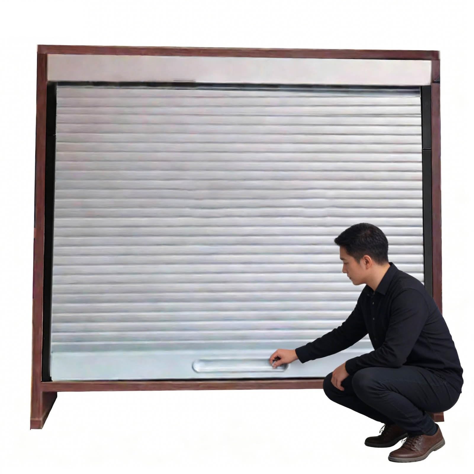 KHLMSRXJ Folding Door Custom Wide Tambour Roll Up Door Indoor Outdoor, White ABS Small Appliance Storage Cabinet Doors, Retractable Sliding Shutter Cupboard Door(20x36in (51x91.5cm))