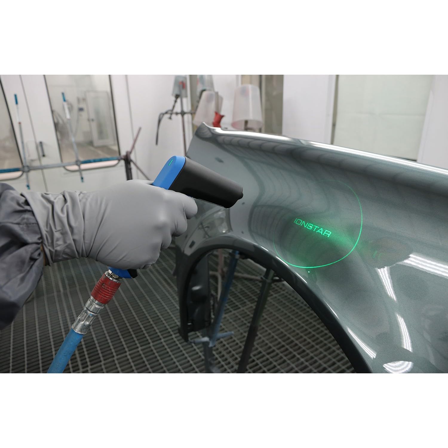 AllorA IONSTAR 2 - Antistatische Pistole - Ionisierungspistole - druckluftbetrieben (benötigt Keine Stromversorgung) - optimiert den Lackierprozess