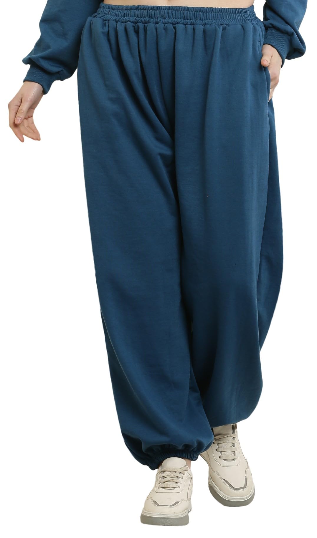 AKSHH Winter Woolen Fleece Jogger Pajama Pants for Women High Rise, Elastic Waistband || Regular & Plus Size || Small - 10XL || 11 Colours ||-picture-16