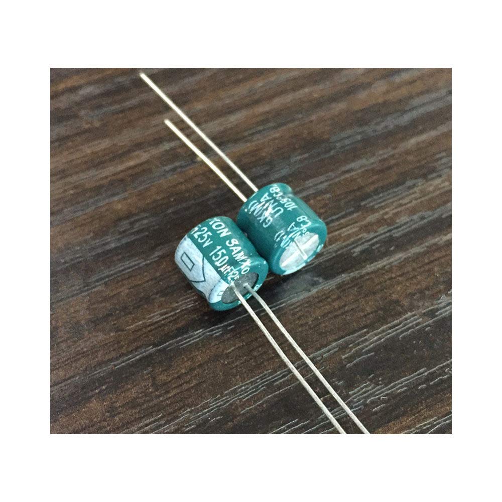 10個 150uF 25V SAMXON GK シリーズ 8x7mm 低インピーダンス 高リップル電流 アルミニウム電解コンデンサ