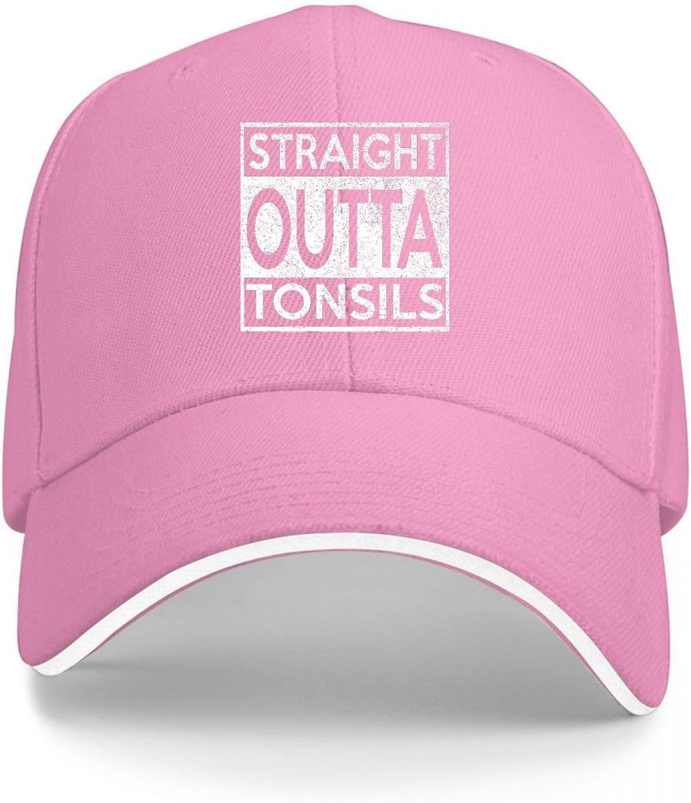 Funny Straight Outta Tonsils Removal Surgery Recovery Gift Baseball Cap Dad Hat