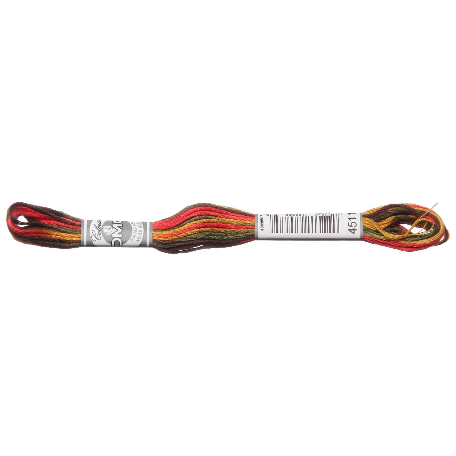 DMC 517-4511 - Hilo de bordar (algodón, 8 m), color verde, rojo y amarillo
