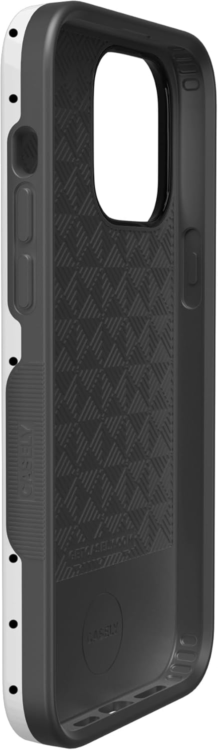Casely iPhone 14 Pro Max Case | On the Dot | White Polka Dot | Bold Protective Design | Compatible with MagSafe