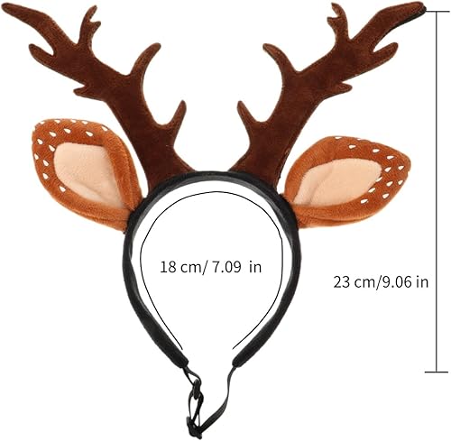 Miniatura 3 de Diadema de cuernos de reno para perro, alce, reno, para Navidad, perro, gato, mascota, disfraz de Navidad, accesorios para la cabeza para perros