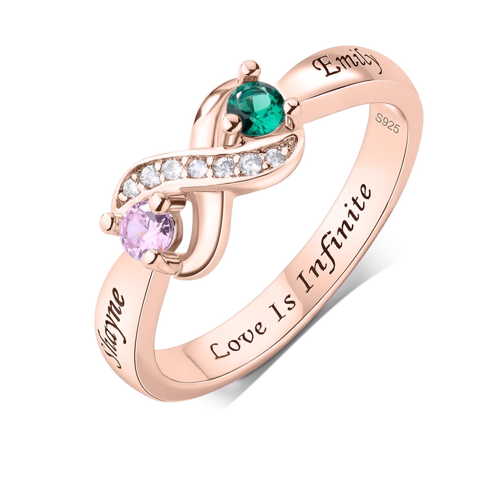 Mad4lovs925 Sterling Silver Infinity Promise Ring For Her