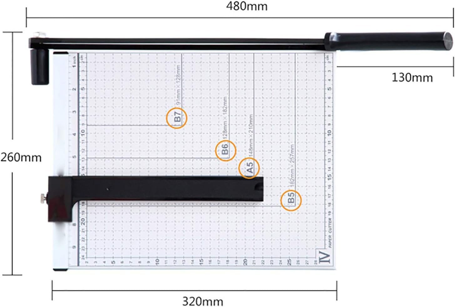 Papierschneider, Papierschneidemaschine, Holz, A4-Papierschneider, Guillotine, Trimmer auf Metallbasis, normales Papier, Fotoschneiden, robust, praktisch, schnell
