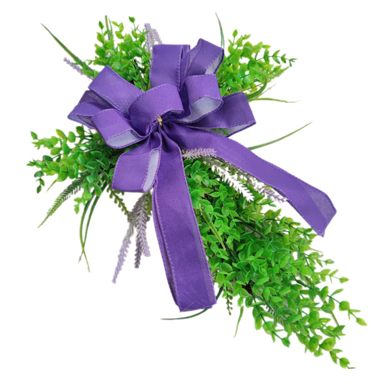 Ghirlanda Verde A Croce Per Porta D'ingresso Eucalipto E Lavanda Decorazione Esterna Per Portico Invernale
