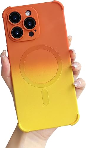 VooDirop Funda magnética para iPhone 13 Pro Max de 6.7 pulgadas compatible con MagSafe, bonita funda de teléfono con degradado femenino para niñas y