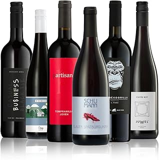 GEILE WEINE Weinpaket Rotwein trocken (6 x 0,75) Probierpaket mit Rotweinen von Winzern aus Deutschland, Spanien und Italien