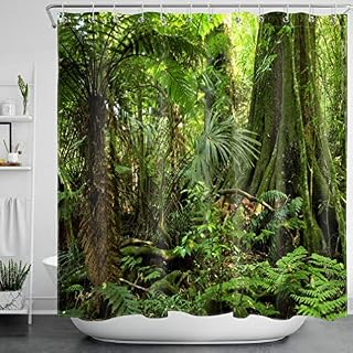 LB Tropical Fish Shower Curtain for Kids Coral Reef Marine Life Bath Curtain with Hooks Blue Sea Anti Mould Waterproof Polyester Fabric Bathroom Curtains,59x71 inches