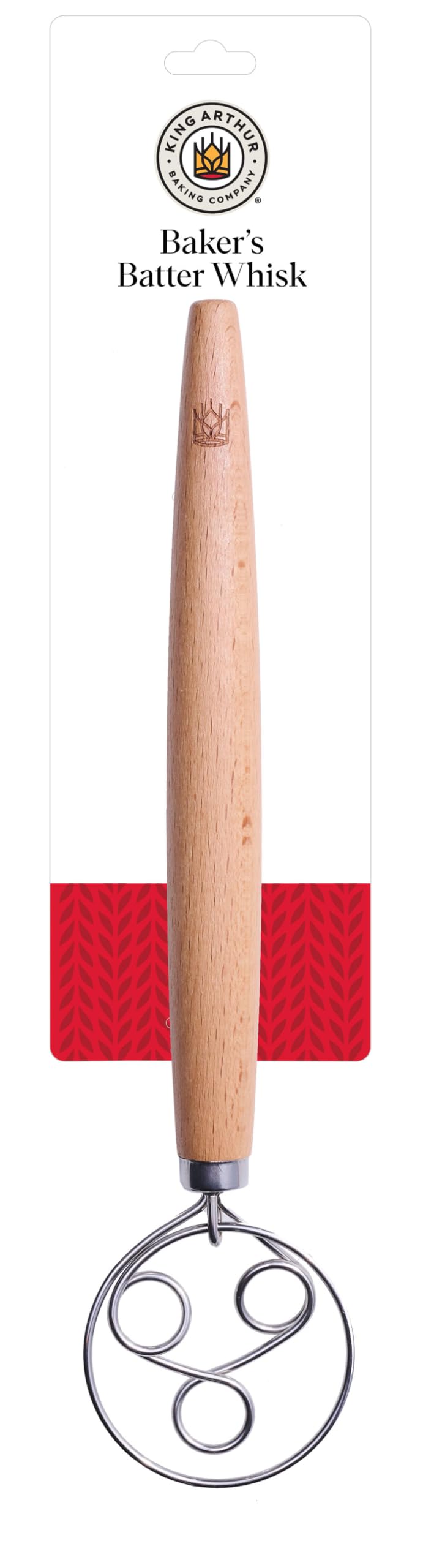 King Arthur Baking Company Baker’s Batter Whisk, Triple-Loop, 18/8 Stainless Steel, For Gently Mixing Batters, Quick Breads, And Muffin Mixes