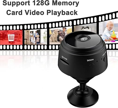 Miniatura 4 de Cámara espía oculta para uso doméstico, mini cámara inalámbrica WiFi de seguridad, HD 1080P para interiores y exteriores, visión nocturna para bebé,