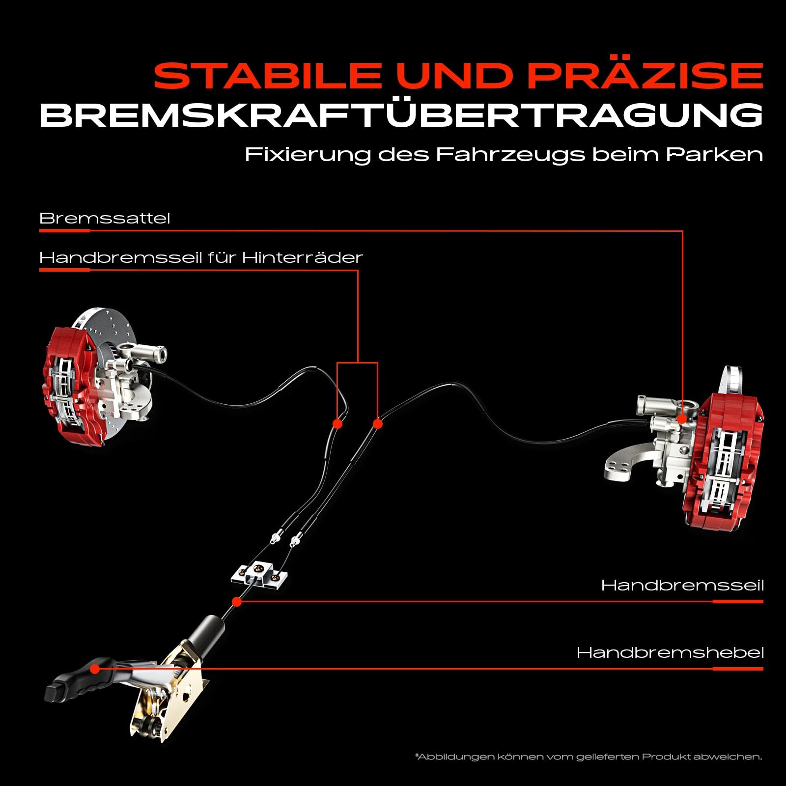 Frankberg 2X Handbremsseile Hinten Kompatibel mit A3 8P1 1.2L-3.2L 2003-2012 Handbremsseil Altea 5P1 1.2L-2.0L 2004-2023 Leon 1P1 1.2L-2.0L 2005-2012 Replace# 1K0609721BE