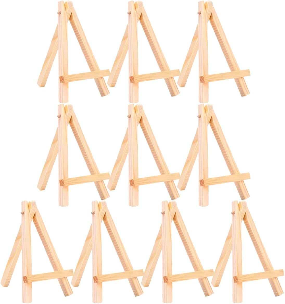 20pcs Small Easel Painting Holder Wooden Triangle Easel Compact for Home Studio Use