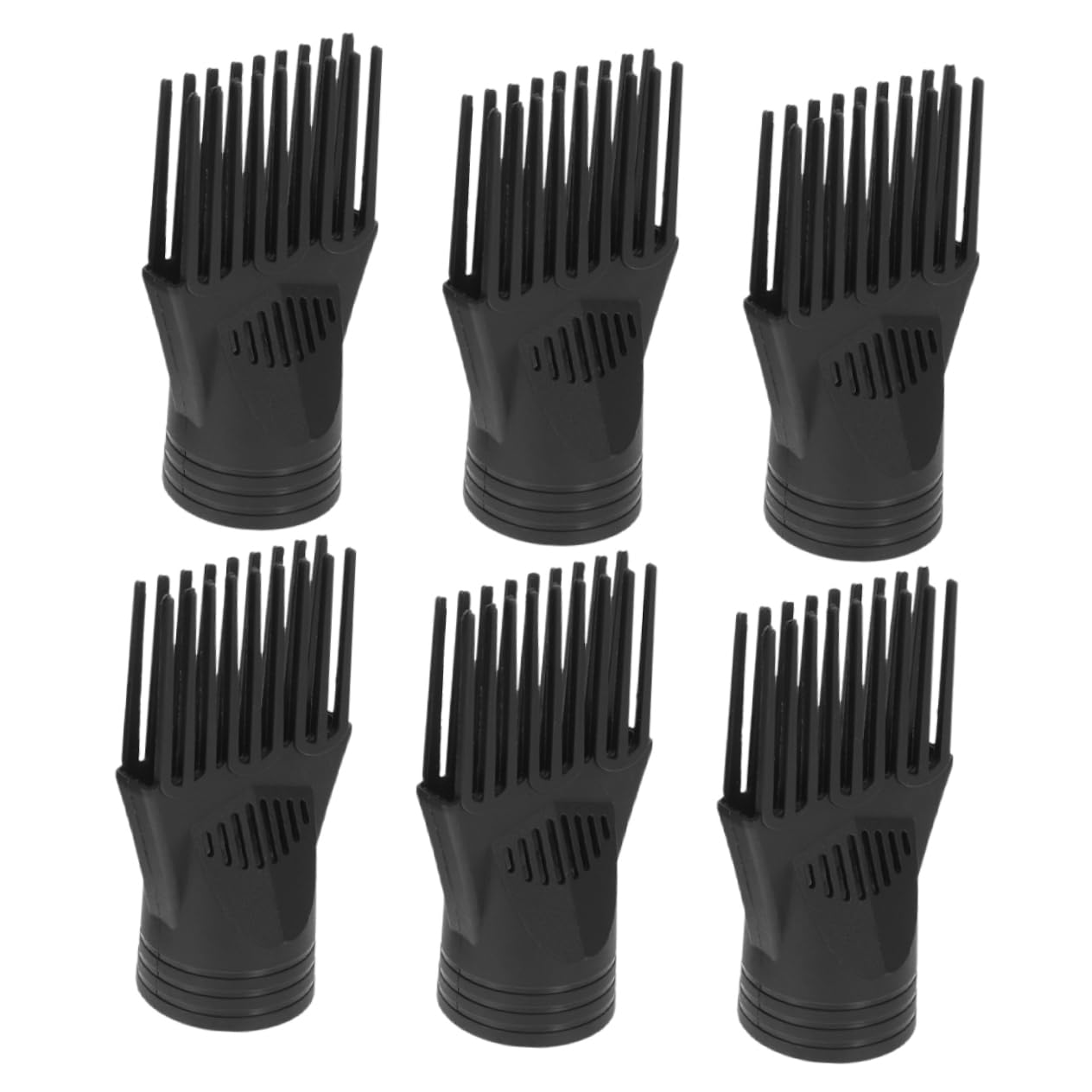TOVINANNA 6Pcs Blow Dryer Comb Attachment Durable Nozzle Replacement for Salon Home Hair Styling Easy to Install with Hair Dryer Models