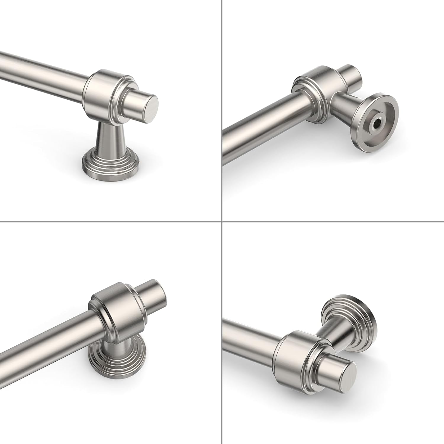 9BUILD 10 Pack 3.75 Inch Brushed Satin Nickel Kitchen Cabinet Handles Brushed Nickel Cabinets Pulls Zinc Alloy Cupboard Handle Drawer Pull for Kitchen Hardware